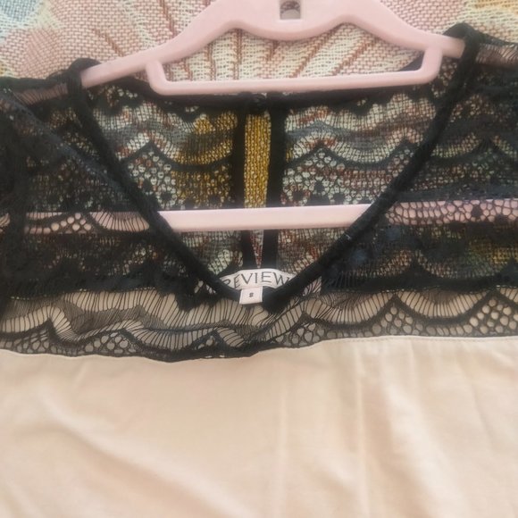 Pink and black lace top - Picture 2 of 3